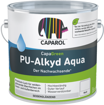 Caparol PU-Alkyd Aqua 2,5 Liter Seidenglänzend