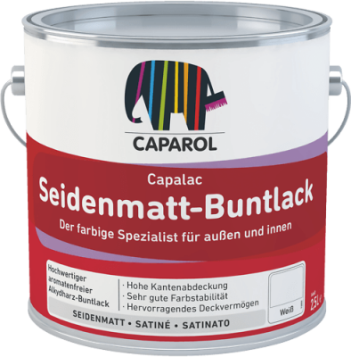 Caparol Capalac Seidenmatt-Buntlack 0,375 L, RAL - 9010 Reinweiss